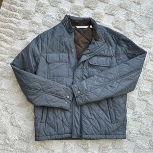 Peter Millar Quilted Norfolk Coat in Gray